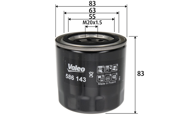 VALEO 586143 Filtru ulei